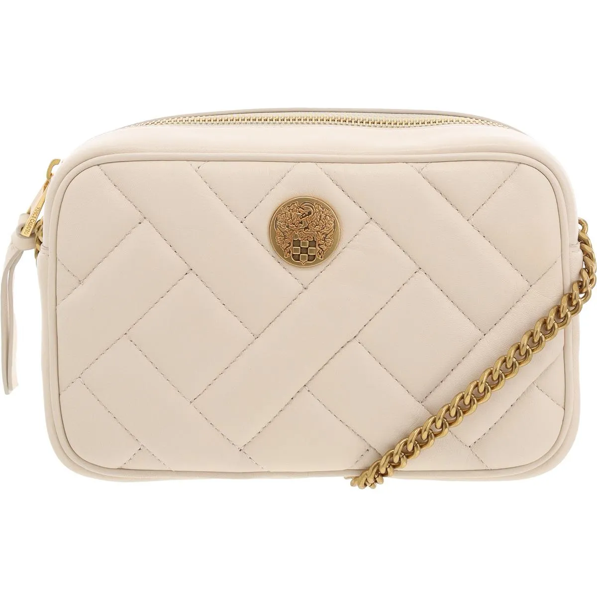 Kisho Womens Quilted Leather Crossbody Handbag