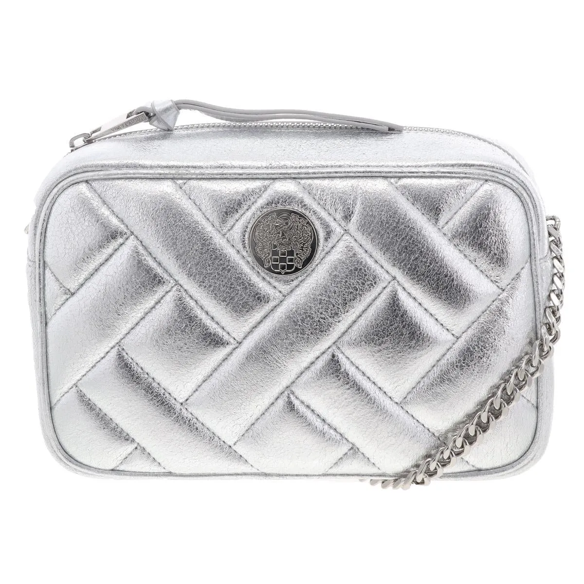 Kisho Womens Quilted Leather Crossbody Handbag