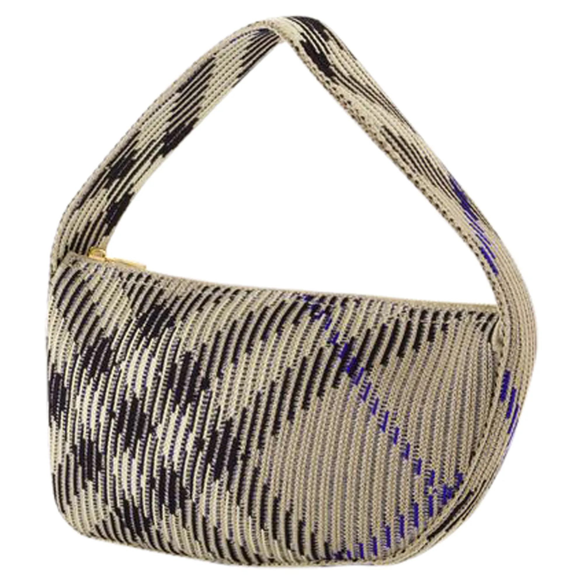 Knit Baguette Purse - Burberry - Nylon - Neutral