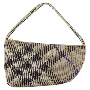 Knit Baguette Purse - Burberry - Nylon - Neutral