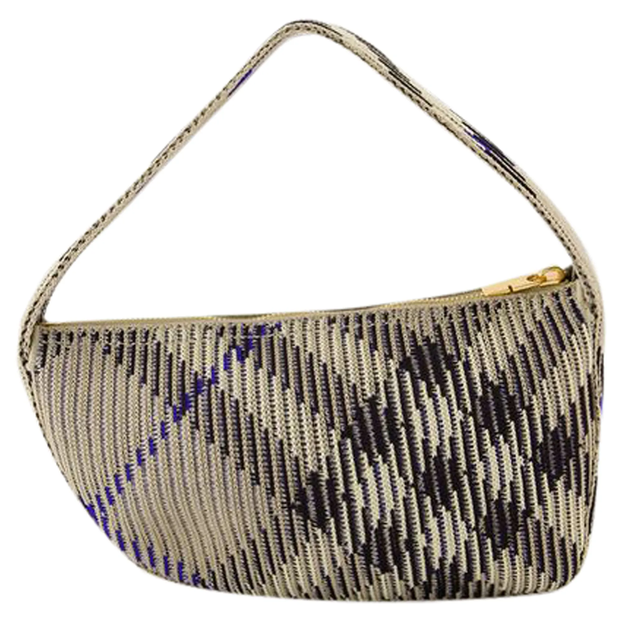 Knit Baguette Purse - Burberry - Nylon - Neutral