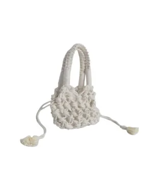 Lane Crochet Pearl Bag In Ivory