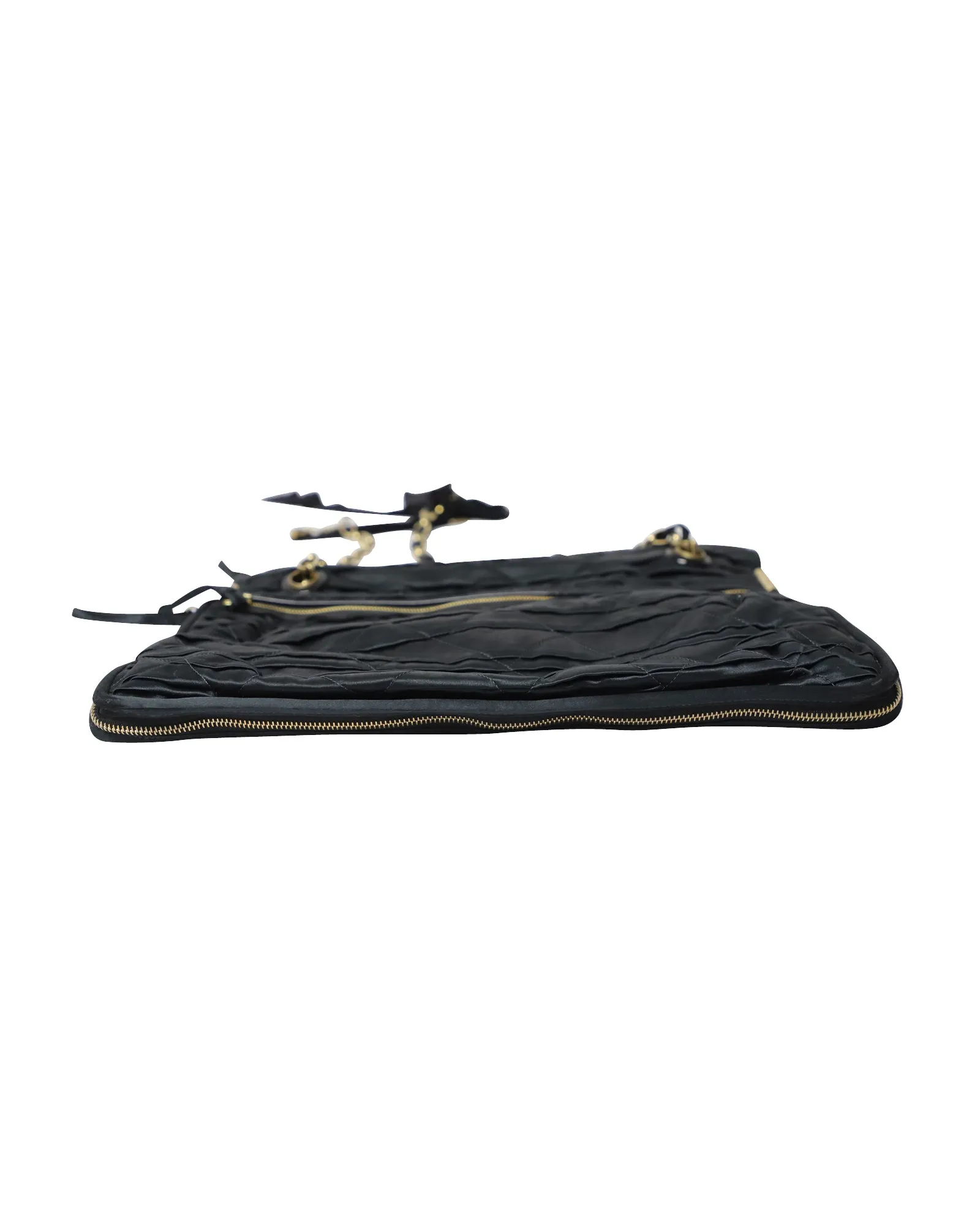 Lanvin Amalia Bag in Dark Green Satin