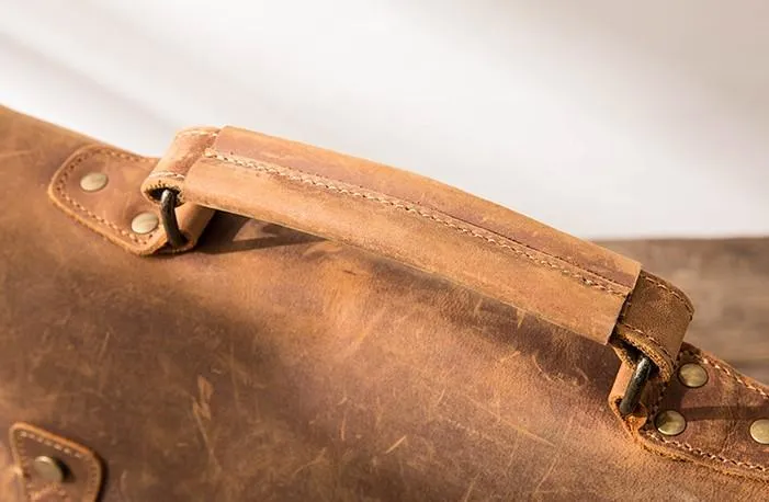 Leather Canvas Messenger Bags for men Vintage Shoulder Bag for men