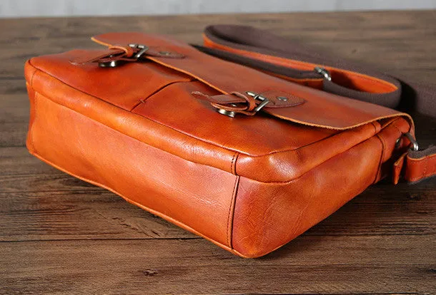 Leather cool men messenger bag vintage shoulder school bags for men