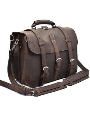Leather Men Large Briefcase Handbag Travel Bag Messenger Bag For Men