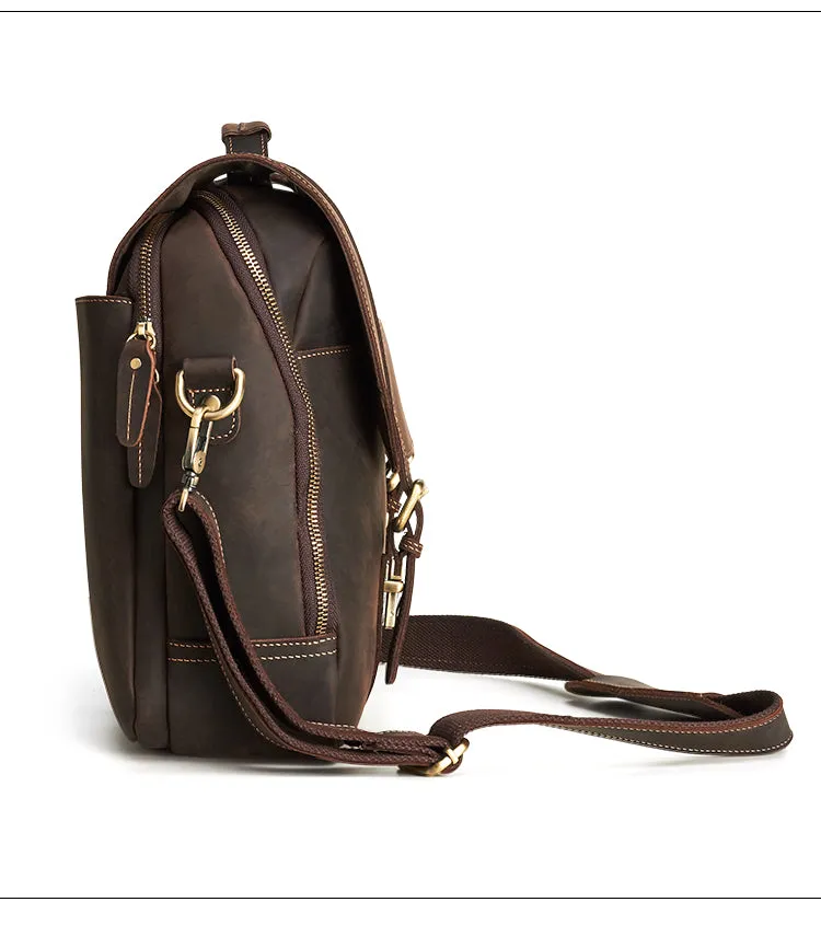 LEATHER MENS BRIEFCASE MESSENGER BAG WORK BAG Handbag FOR MEN