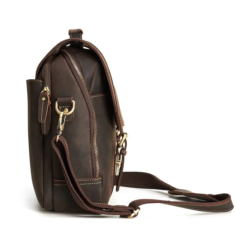LEATHER MENS BRIEFCASE MESSENGER BAG WORK BAG Handbag FOR MEN
