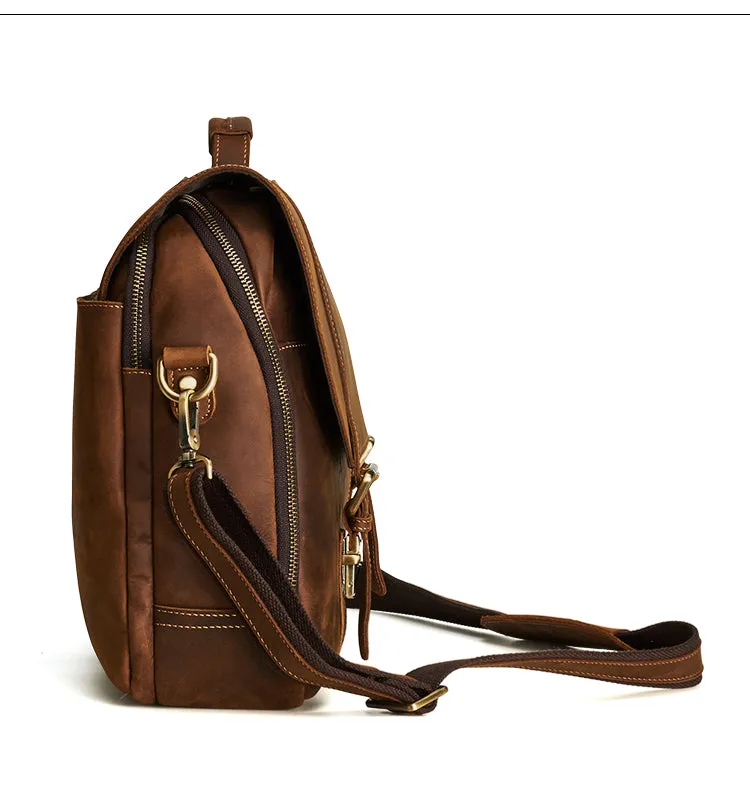 LEATHER MENS BRIEFCASE MESSENGER BAG WORK BAG Handbag FOR MEN