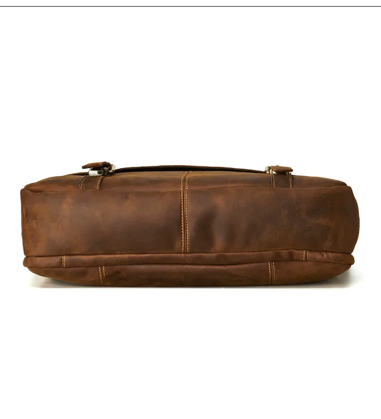 LEATHER MENS BRIEFCASE MESSENGER BAG WORK BAG Handbag FOR MEN