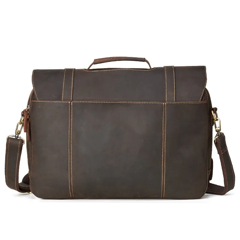 LEATHER MENS BRIEFCASE MESSENGER BAG WORK BAG Handbag FOR MEN