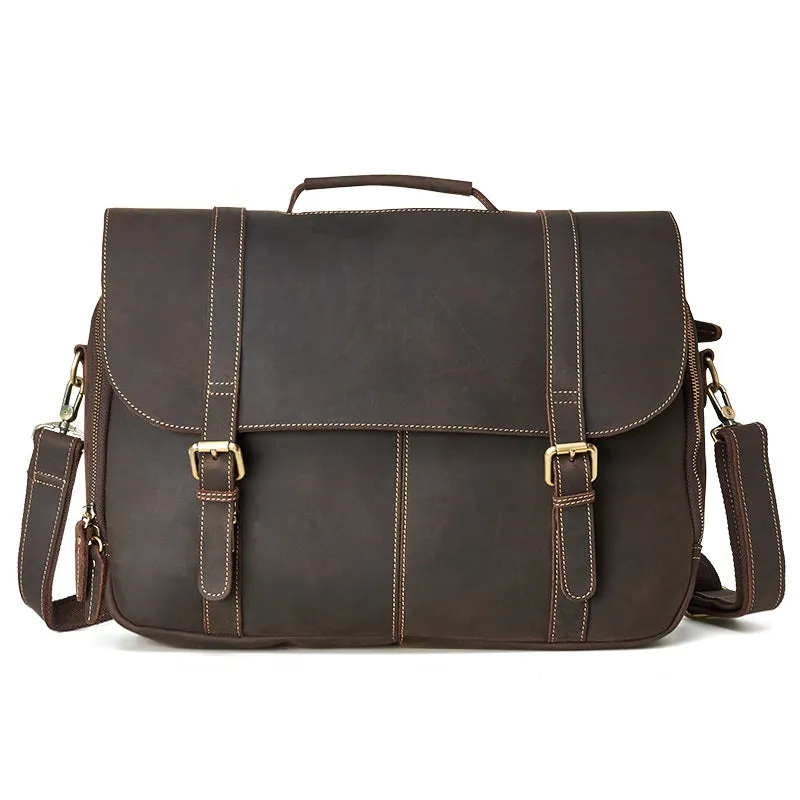 LEATHER MENS BRIEFCASE MESSENGER BAG WORK BAG Handbag FOR MEN