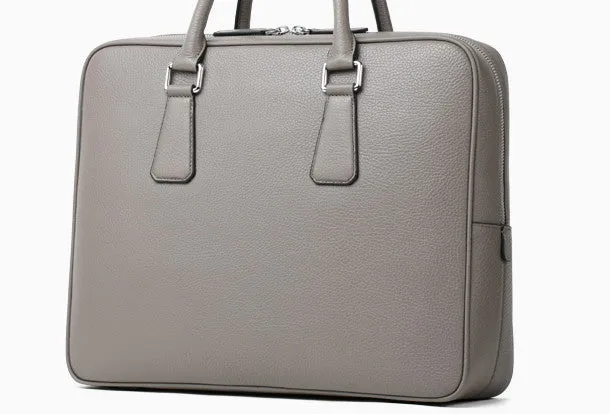 Leather mens Briefcase messenger Business Bag shoulder laptop bag