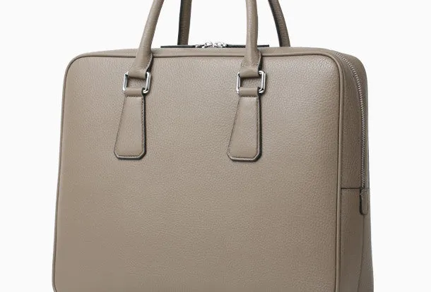 Leather mens Briefcase messenger Business Bag shoulder laptop bag
