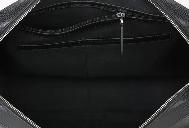 Leather mens Briefcase messenger Business Bag shoulder laptop bag