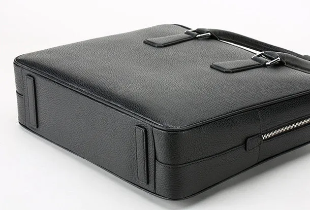 Leather mens Briefcase messenger Business Bag shoulder laptop bag