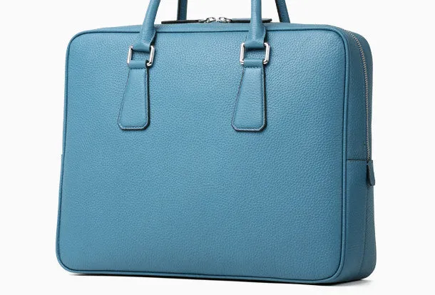 Leather mens Briefcase messenger Business Bag shoulder laptop bag