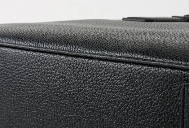 Leather mens Briefcase messenger Business Bag shoulder laptop bag