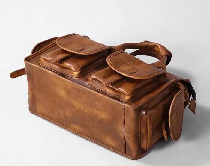 Leather Mens Cool Messenger Bag Travel Bag Business Bag Laptop Bag for men