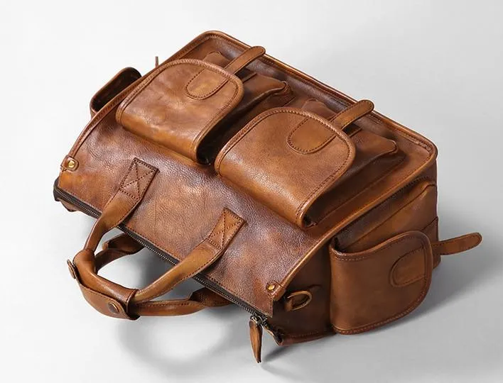 Leather Mens Cool Messenger Bag Travel Bag Business Bag Laptop Bag for men
