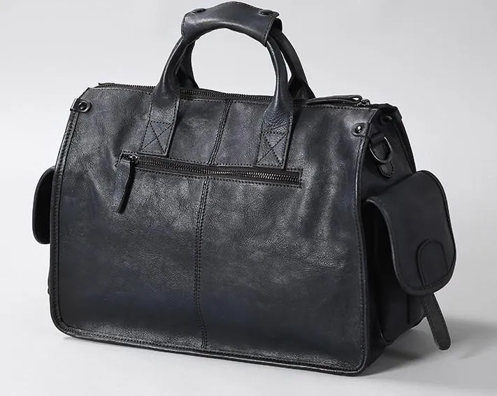 Leather Mens Cool Messenger Bag Travel Bag Business Bag Laptop Bag for men