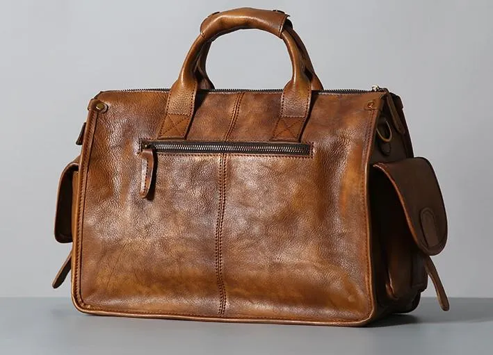 Leather Mens Cool Messenger Bag Travel Bag Business Bag Laptop Bag for men