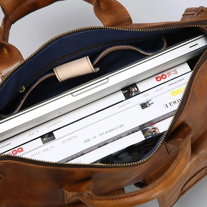 Leather Mens Cool Messenger Bag Travel Bag Business Bag Laptop Bag for men