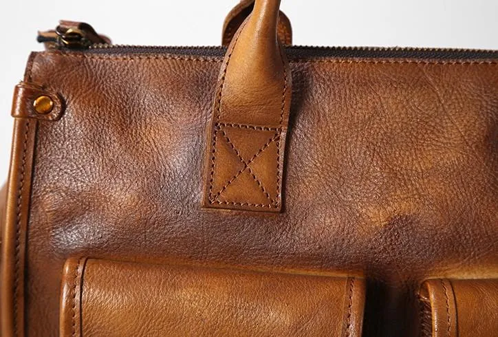 Leather Mens Cool Messenger Bag Travel Bag Business Bag Laptop Bag for men