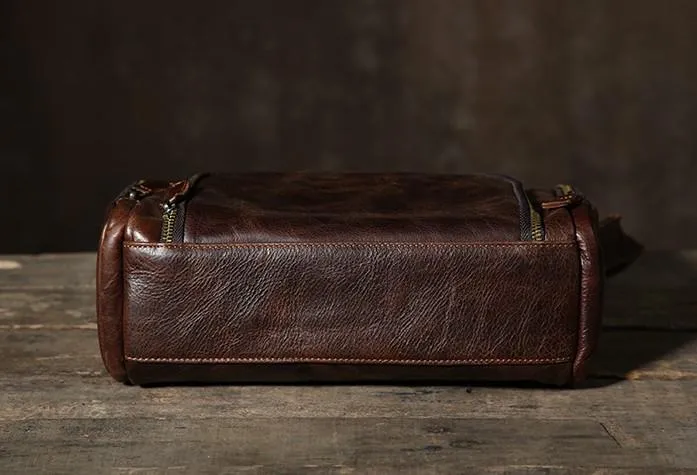 Leather Mens Cool Shoulder Bag Barrel Bag Messenger Bag for men