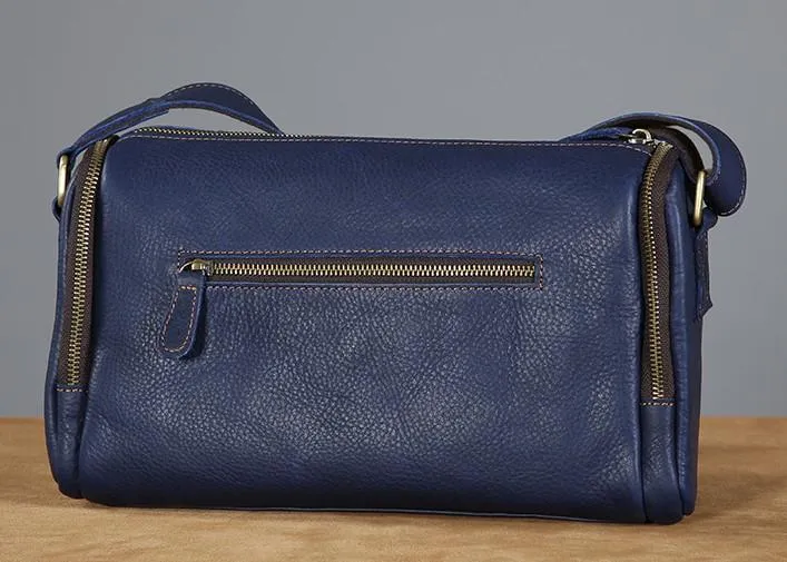 Leather Mens Cool Shoulder Bag Barrel Bag Messenger Bag for men