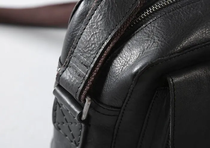 Leather Mens Cool Small Shoulder Bag Messenger Bag Cycling Bag for men