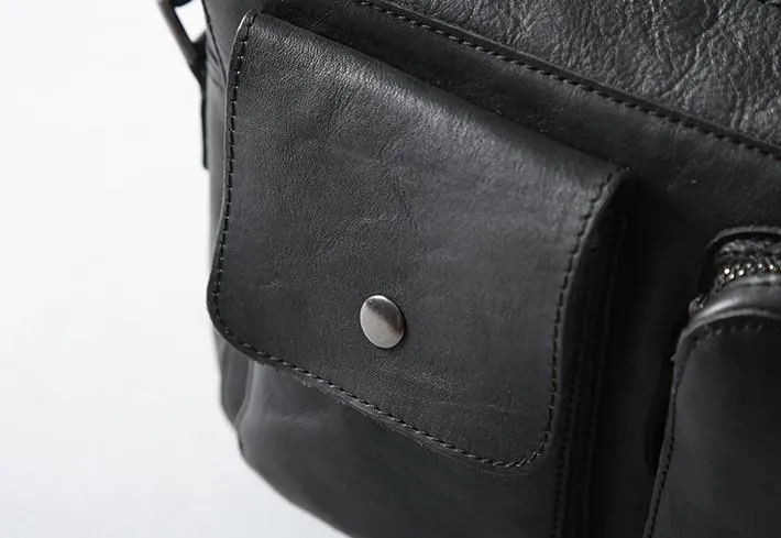 Leather Mens Cool Small Shoulder Bag Messenger Bag Cycling Bag for men