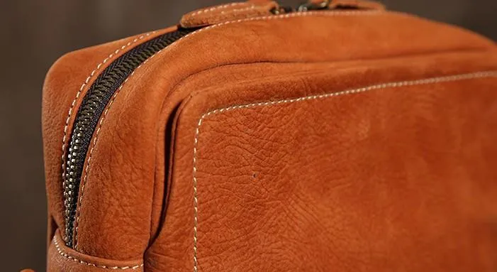 Leather Mens Cool Small Shoulder Bag Messenger Bag Cycling Bag for men