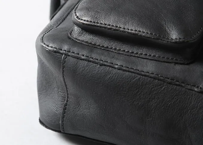 Leather Mens Cool Small Shoulder Bag Messenger Bag Cycling Bag for men