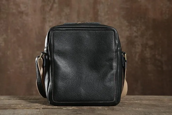 Leather Mens Cool Small Shoulder Bag Messenger Bag Cycling Bag for men