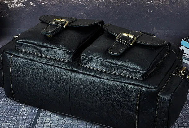 Leather Mens Messenger Bag Travel Bag Shoulder Bag Business Bag for men