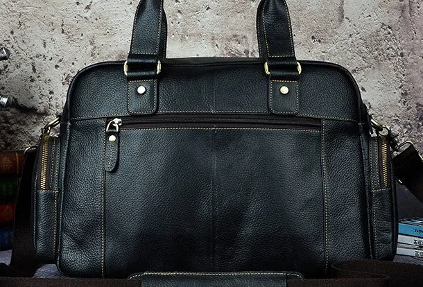 Leather Mens Messenger Bag Travel Bag Shoulder Bag Business Bag for men