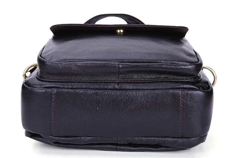 Leather Small Handbag Messenger Bag Shoulder Bag For Men