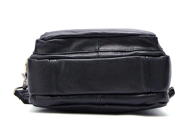 Leather Small Handbag Messenger Bag Shoulder Bag For Men