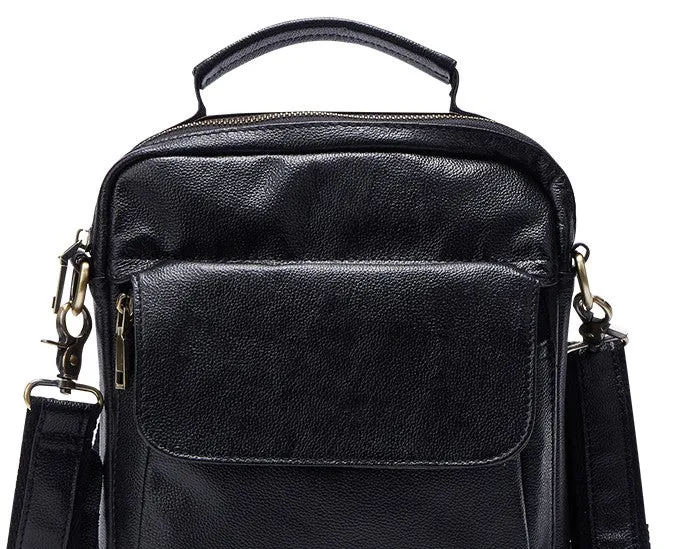 Leather Small Handbag Messenger Bag Shoulder Bag For Men