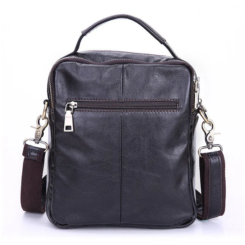 Leather Small Handbag Messenger Bag Shoulder Bag For Men