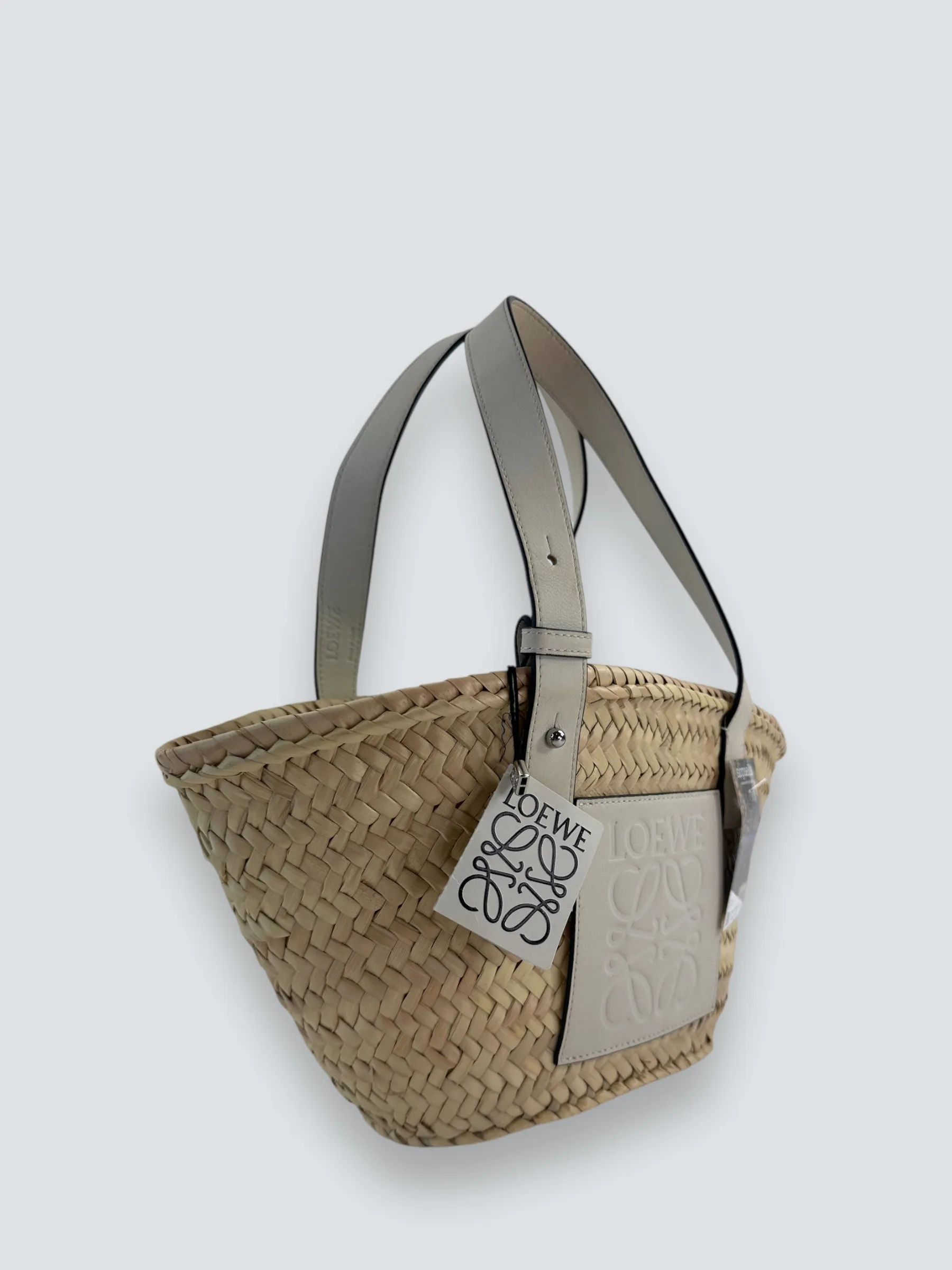 Loewe Small Raffia Straw Tote