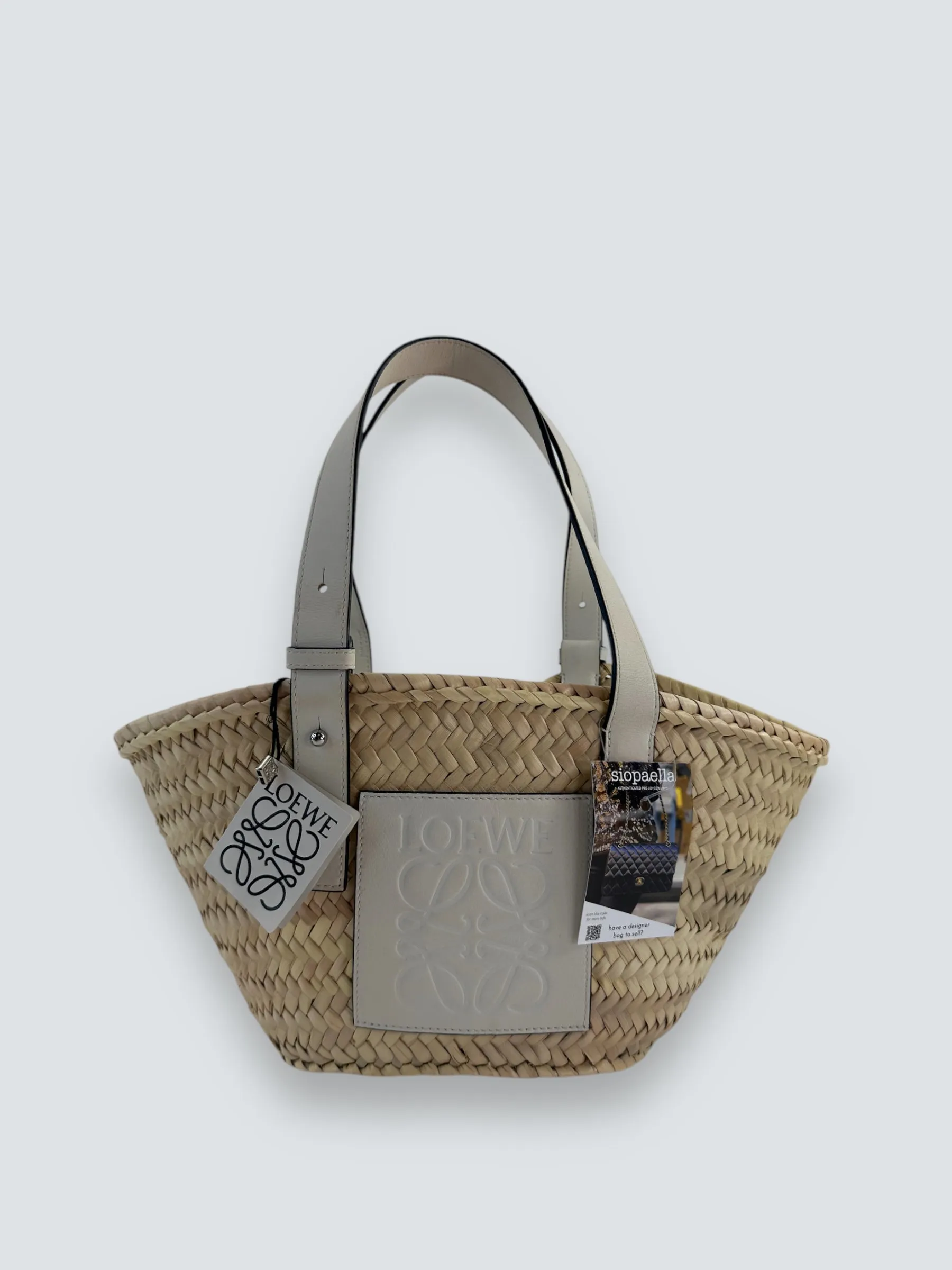 Loewe Small Raffia Straw Tote
