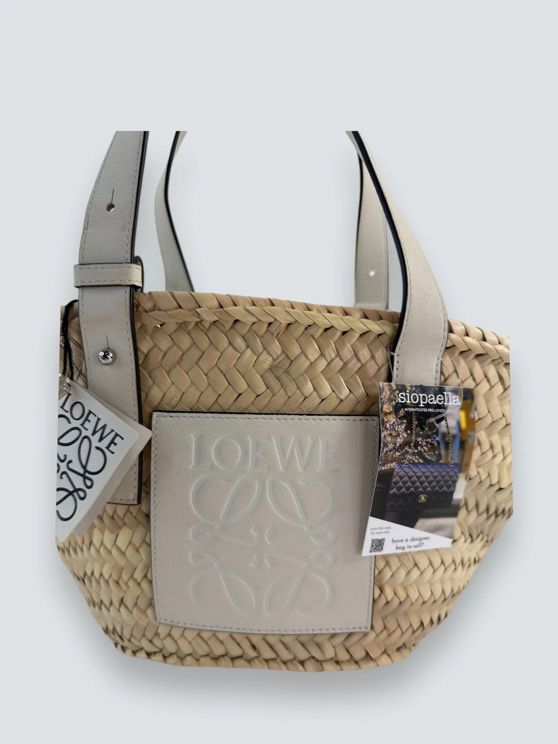 Loewe Small Raffia Straw Tote