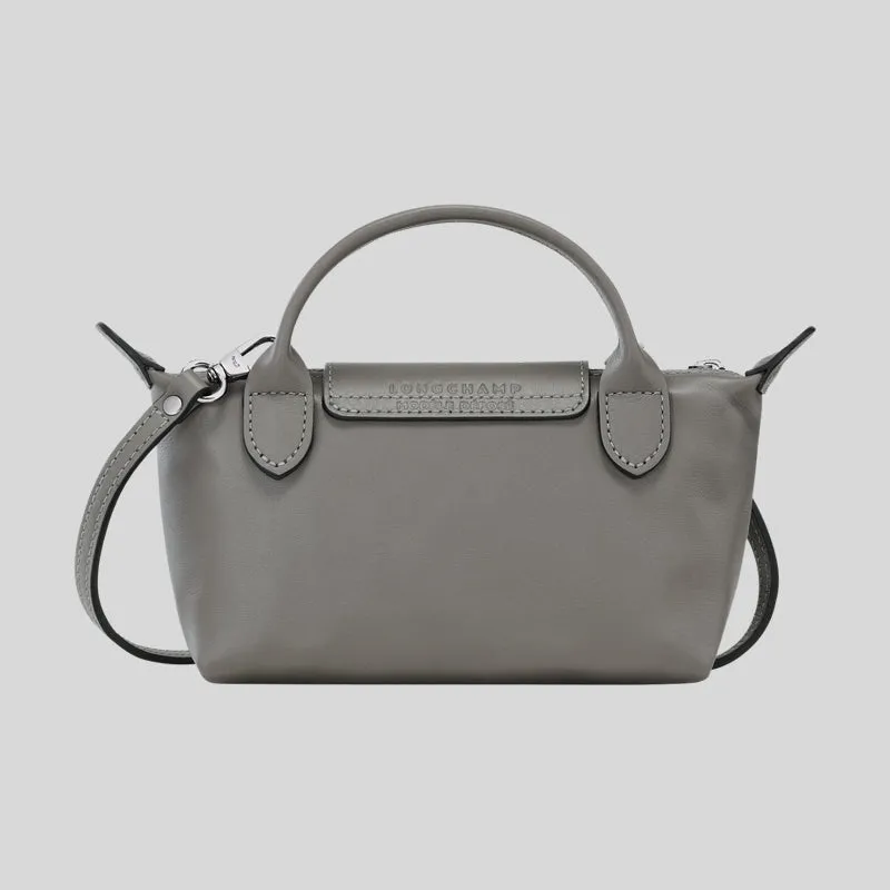 LONGCHAMP Le Pliage Extra XS Leather Pouch Crossbody Turtledove 34205987
