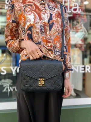 Louis Vuitton Black Empriente Leather Pochette Metis Crossbody
