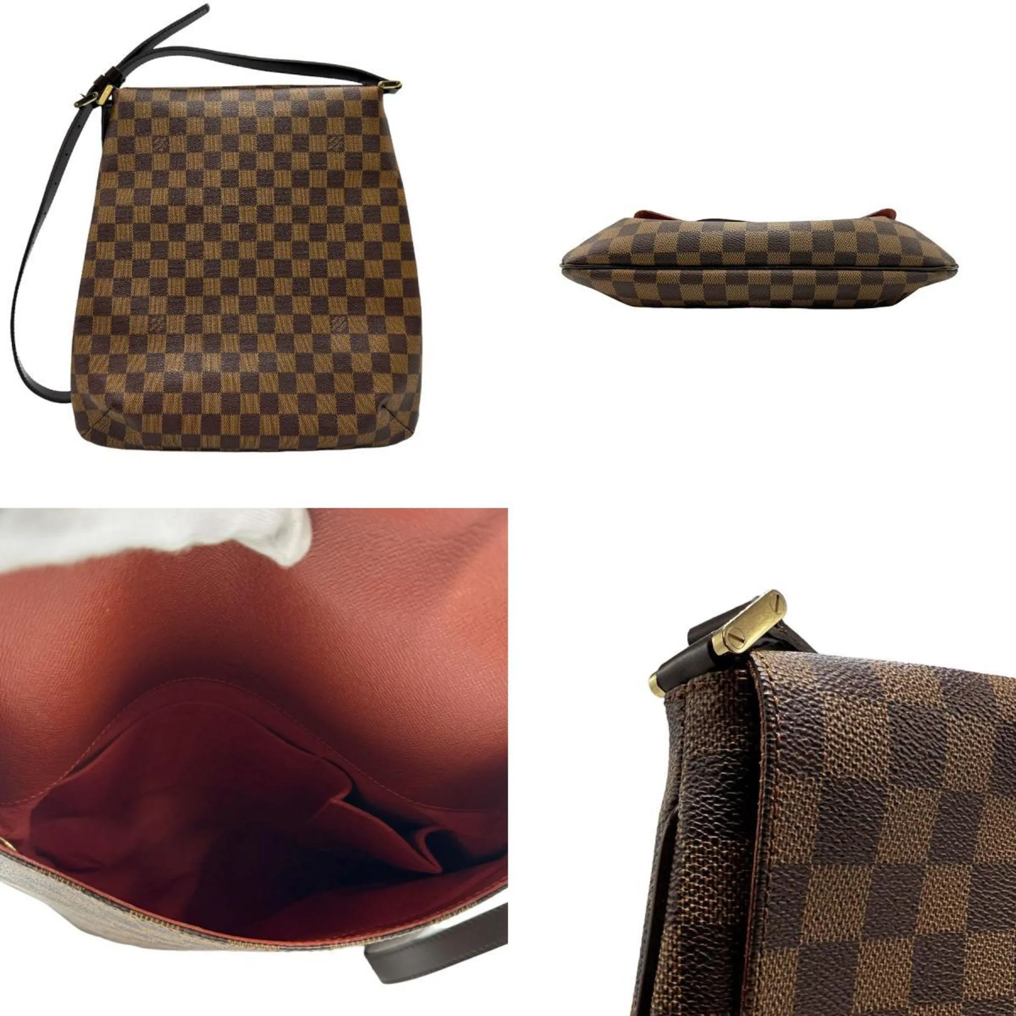 Louis Vuitton Damier Canvas Ebene Damier Canvas Shoulder Bag