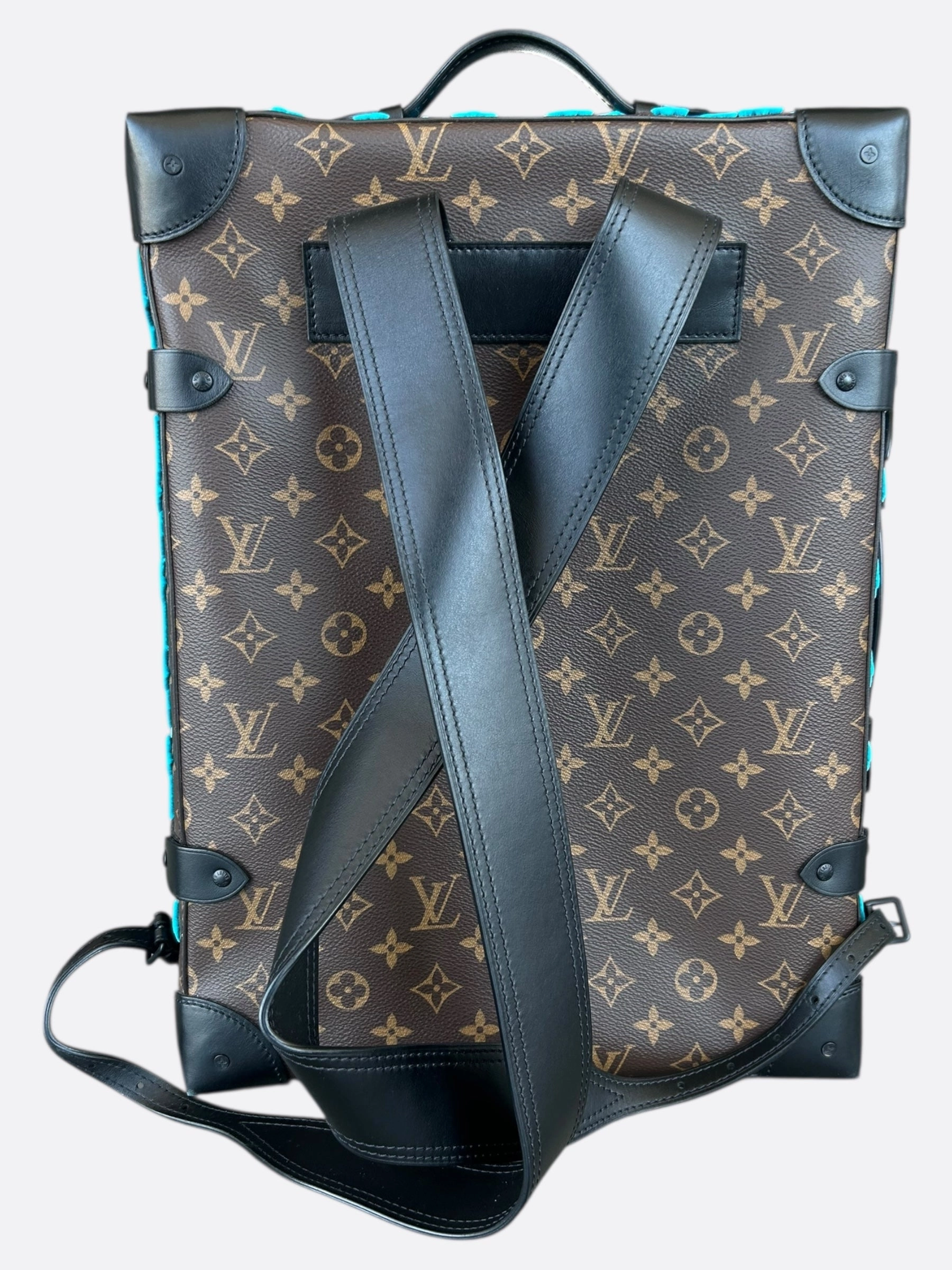 Louis Vuitton Brown & Blue Monogram Tuffetage Backpack