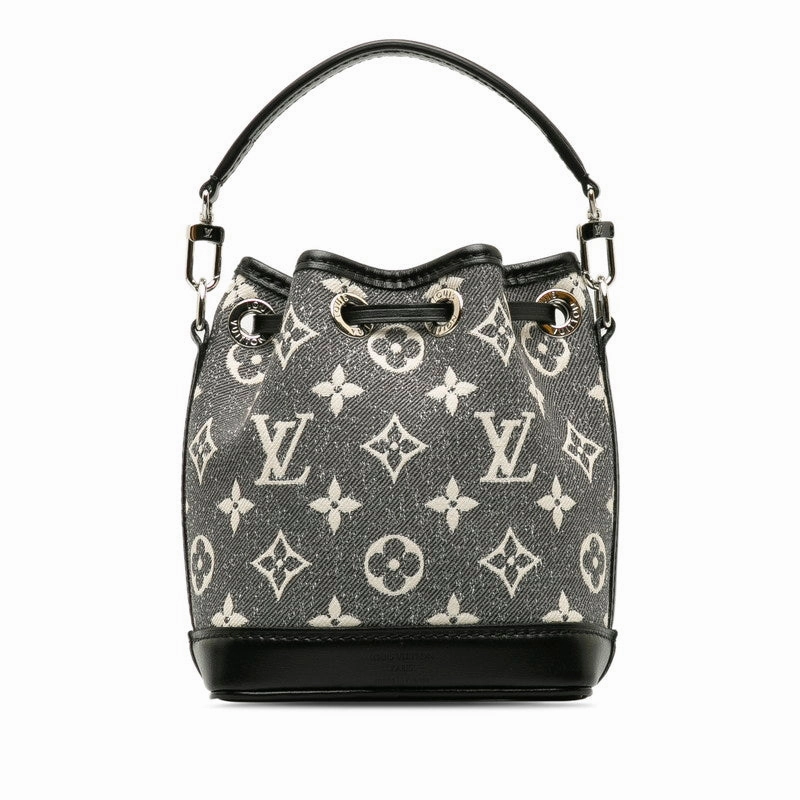 Louis Vuitton Jacquard Monogram Nano Noe Bag M46449 Shoulder Bag Grey Black