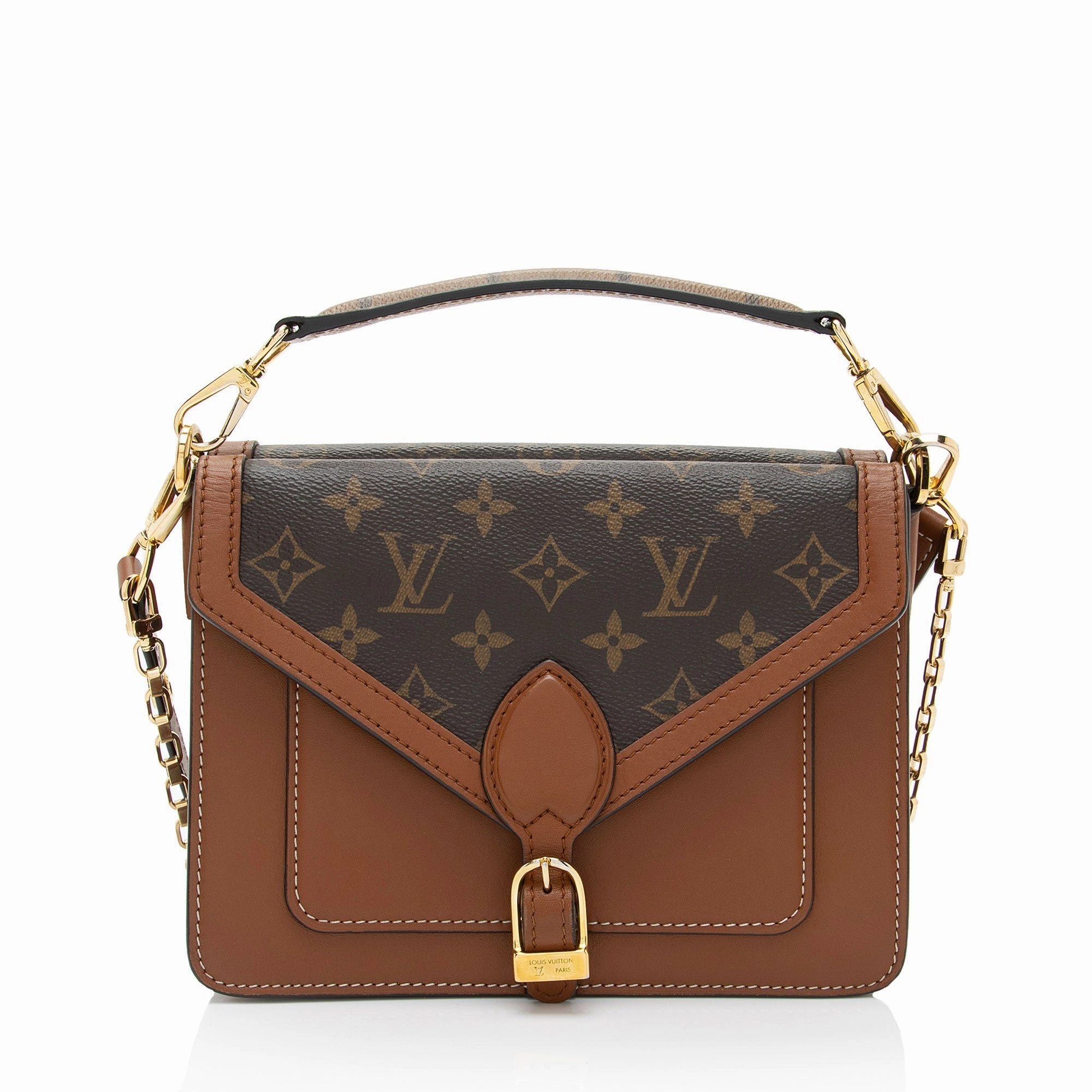 Louis Vuitton Monogram Canvas Calfskin Biface Shoulder Bag (SHF-pm4EFy)